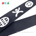 30mm polyester webbing strap thick jacquard black webbing